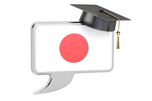 角帽を被った日本国旗の吹き出し