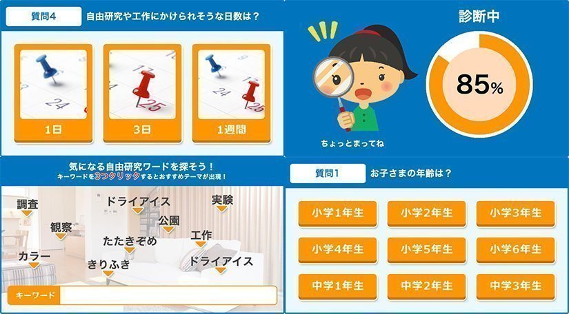 インタラクティブなブランドWebコンテンツを多数企画制作 自由研究テーマ診断