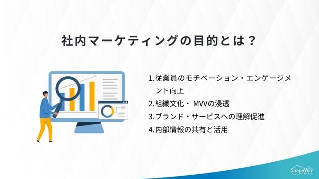 社内　マーケティング　目的